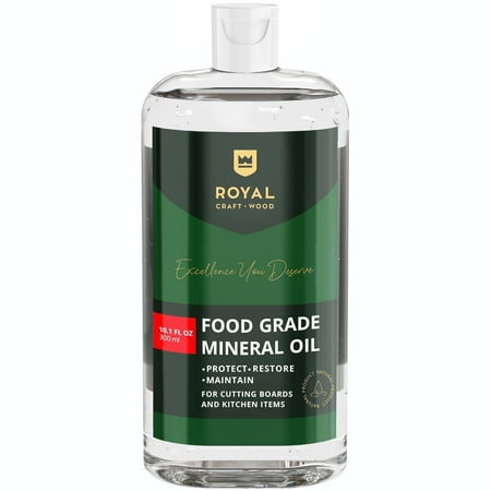 Royal Craft Wood Food Grade Mineral Oil 10.1 Fl Oz for Bamboo and Wooden Cutting Boards and Kitchen Utensils &amp; Supplies, Premium Grade Nourishing Cutting Board Oil Cleanser