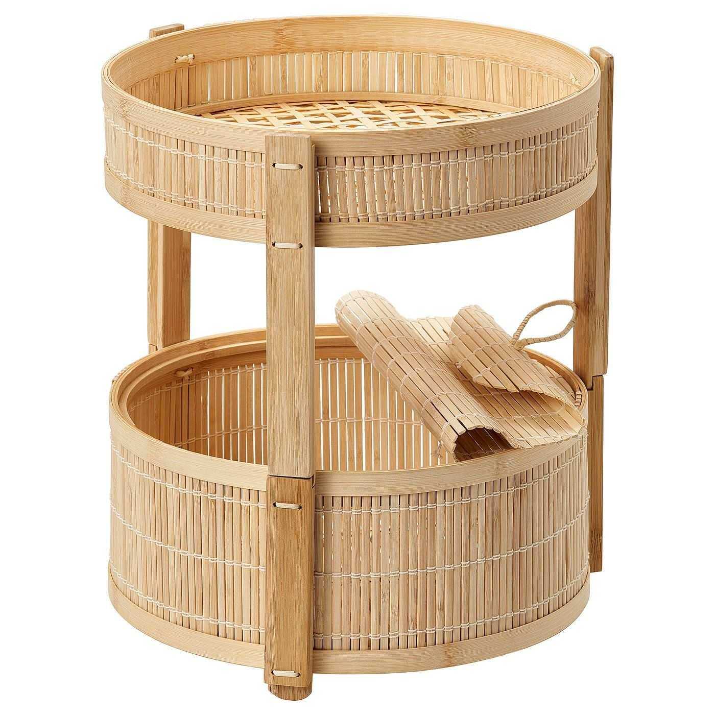Kanelmott Vegetable/fruit Basket, Set of 2 - Bamboo