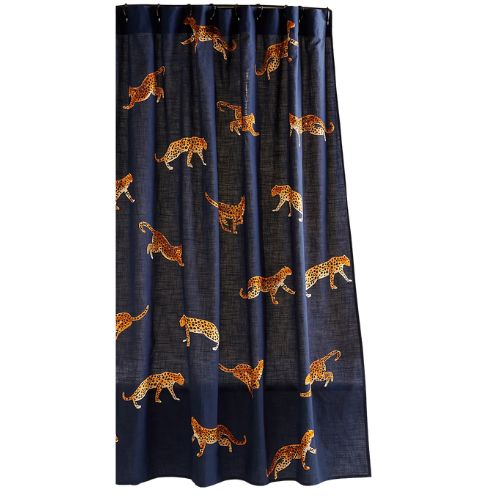 Anthropologie, Leopard Organic Cotton Shower Curtain