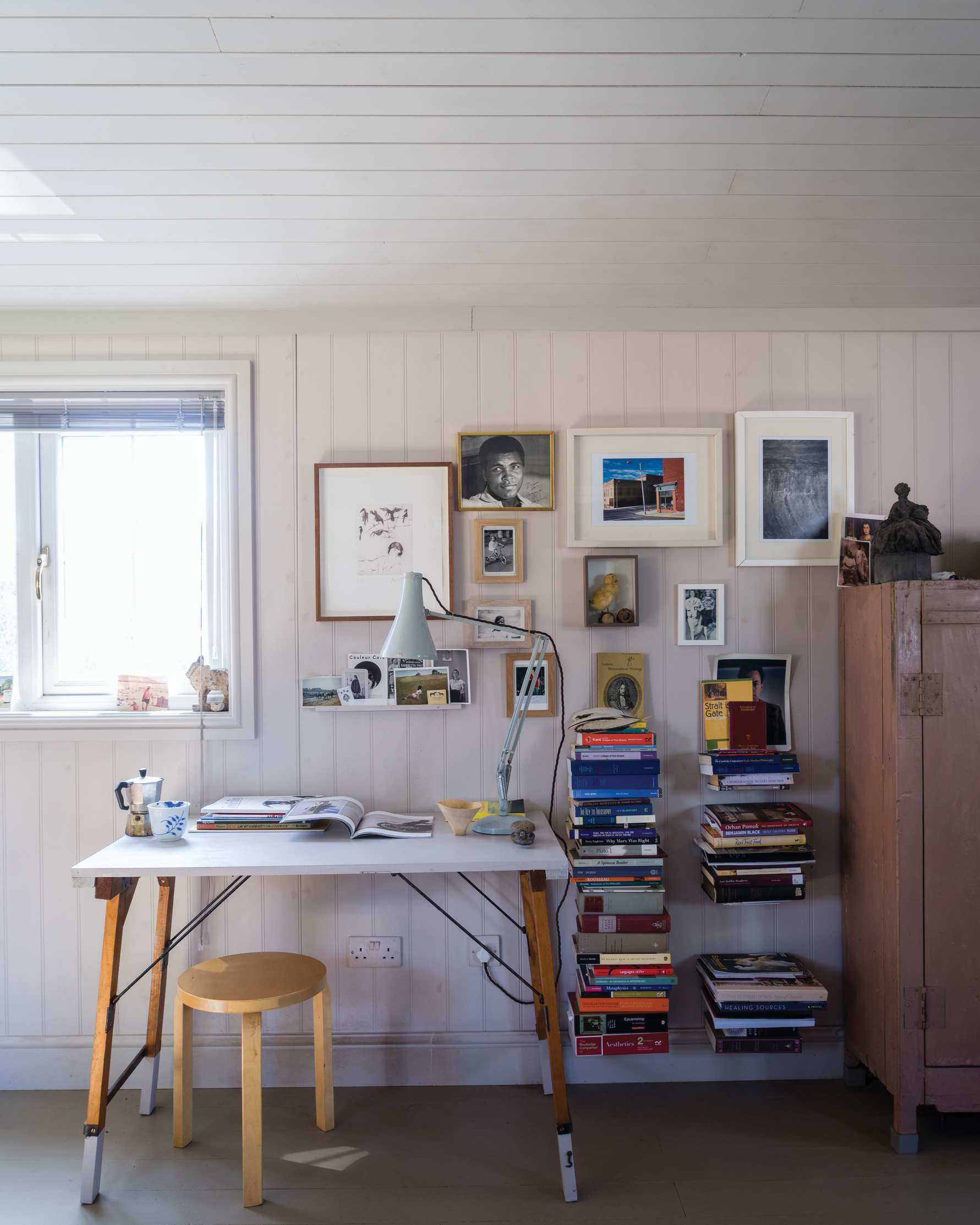Cornforth white wall paint for bright home office
