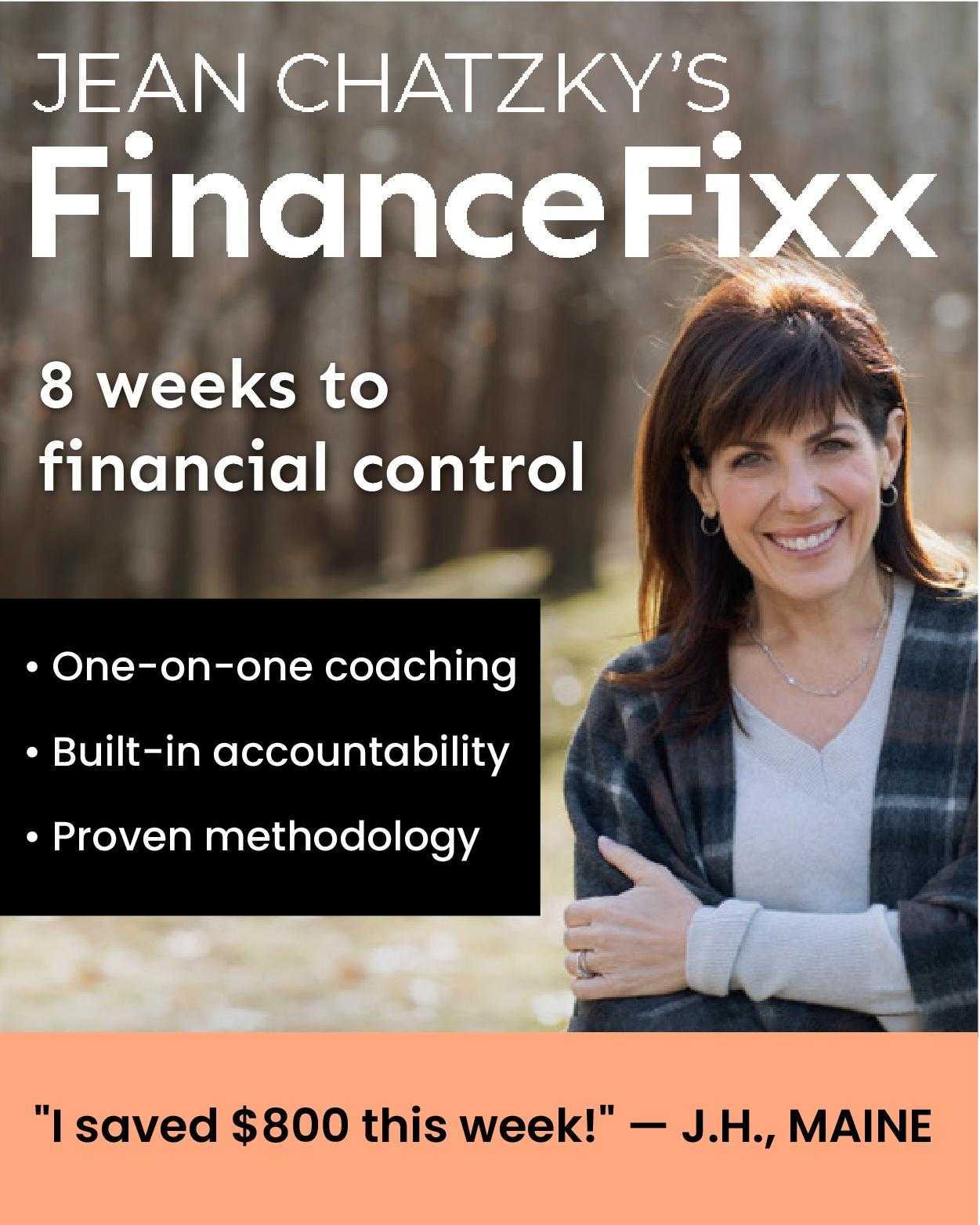 6-Week FinanceFixx for Pre-Retirees: The Ultimate Pre-Retirement Checkup Finance Coaching Program by Jean Chatzky: HerMoney Shop