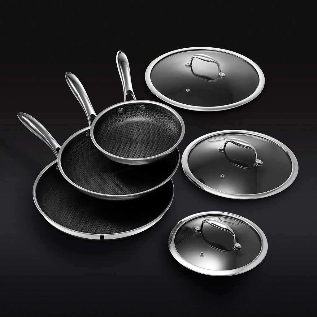 Hybrid Fry Pan Set With Lids, 6pc &mdash; Default Title