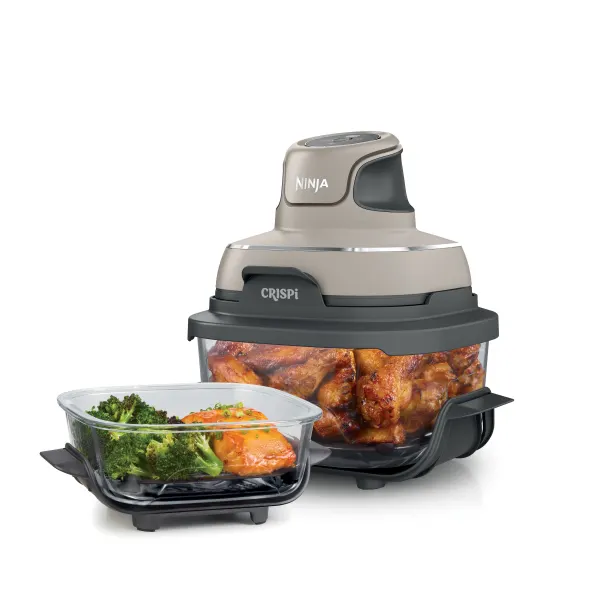 Ninja Crispi&reg; 4-In-1 Portable Glass Air Fryer Cooking System Stone
