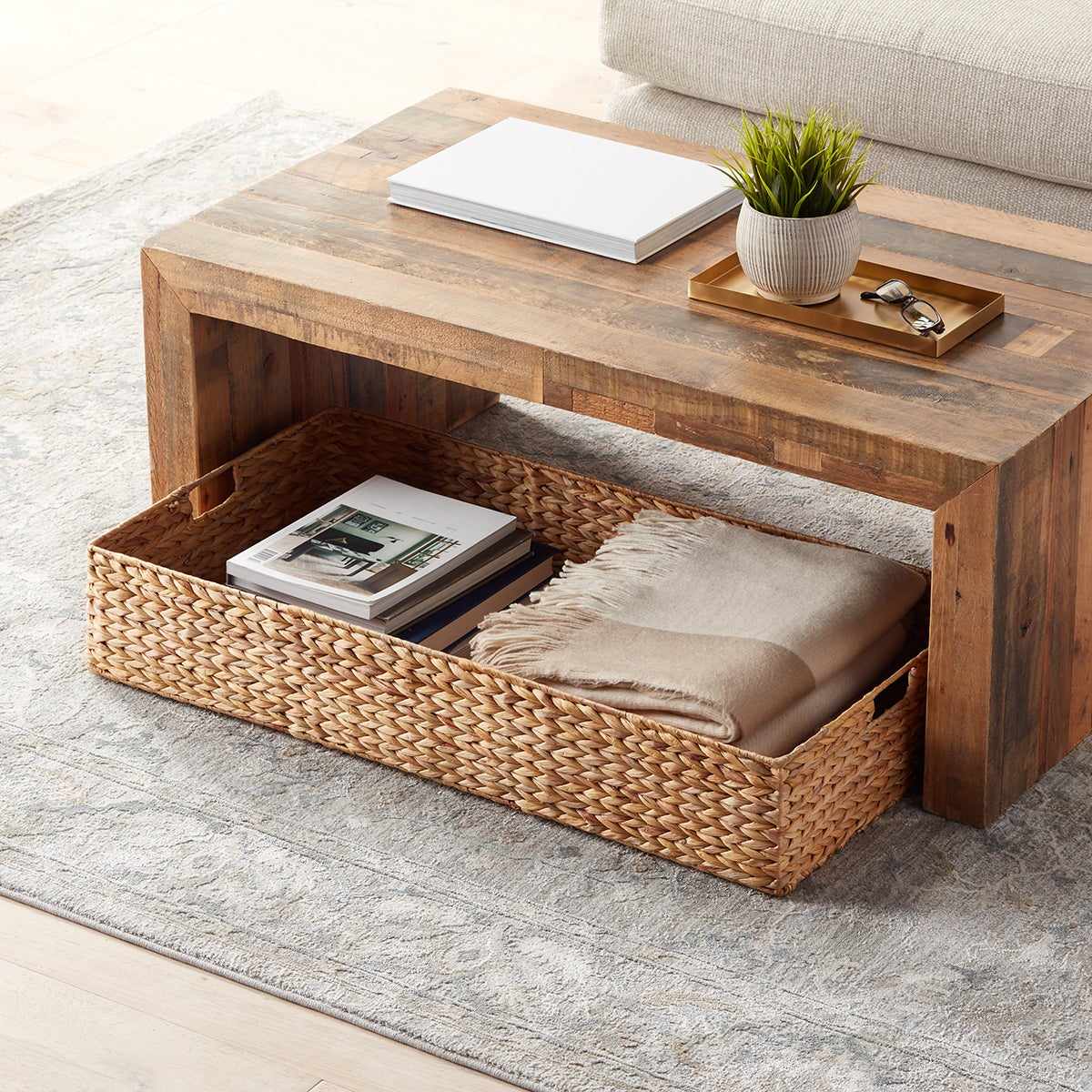 Water Hyacinth Coffee Table/under Bed Bin