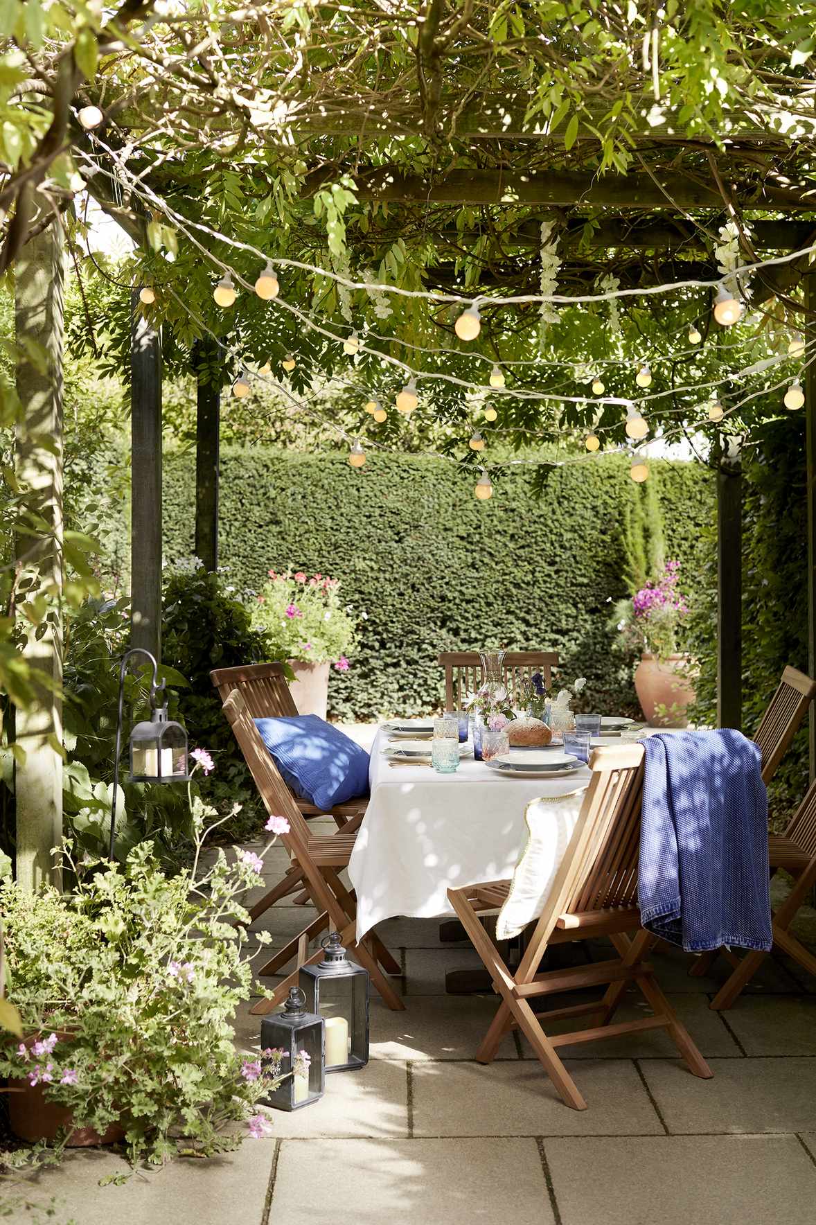 patio ideas living pergola with outdoor lighting
