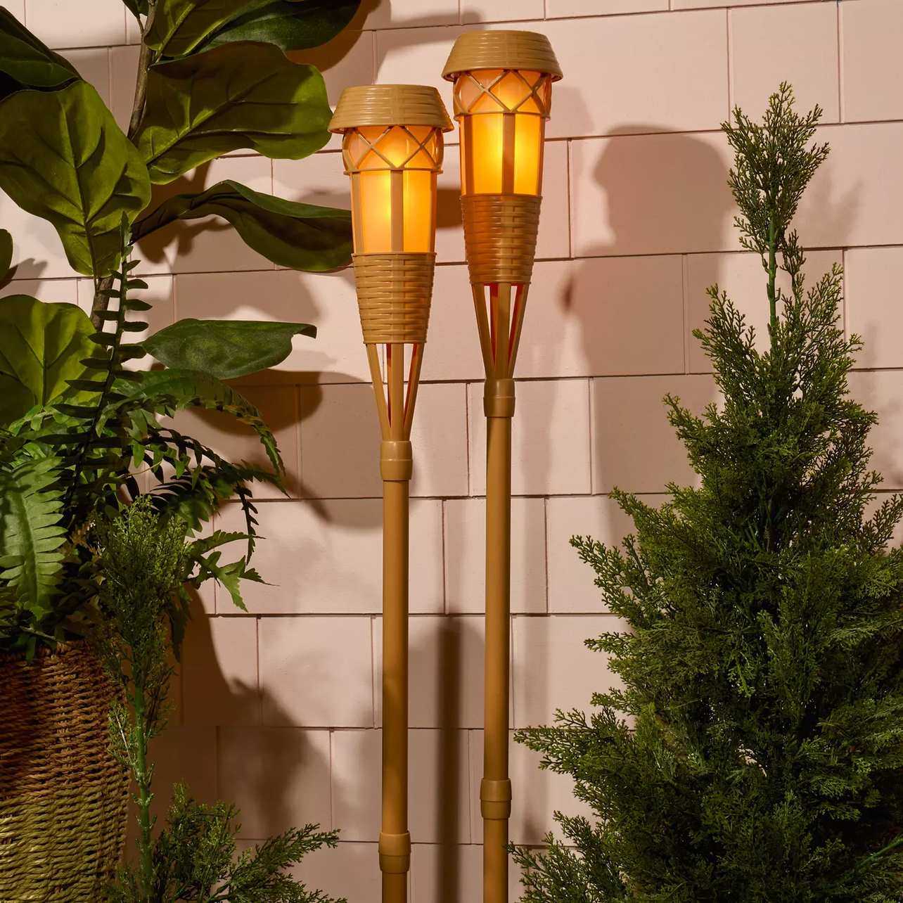 Compass Home Set of 2 Solar Torch Light