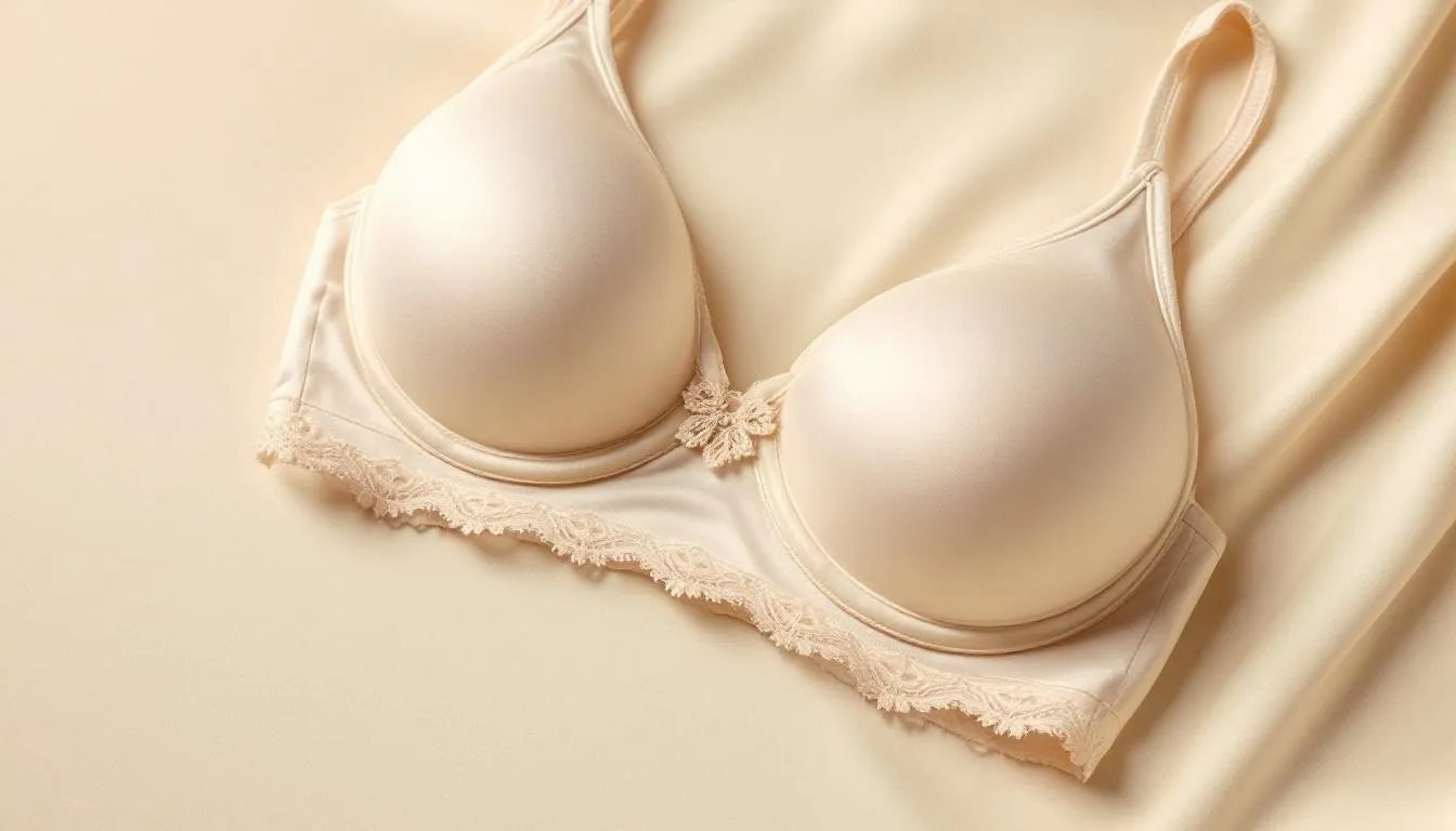 Close-up of a buttery soft bralette showcasing its features.