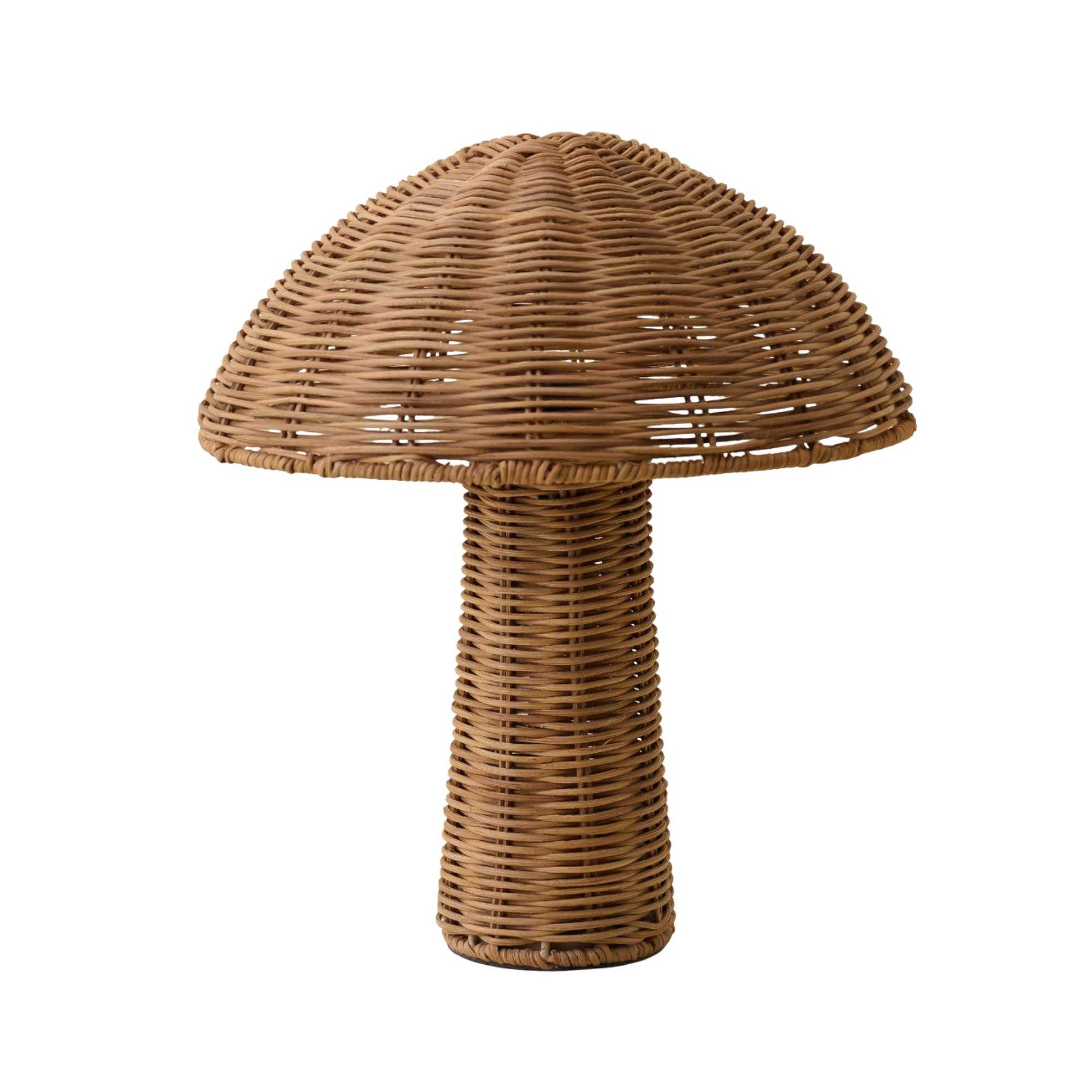 a rattan lamp