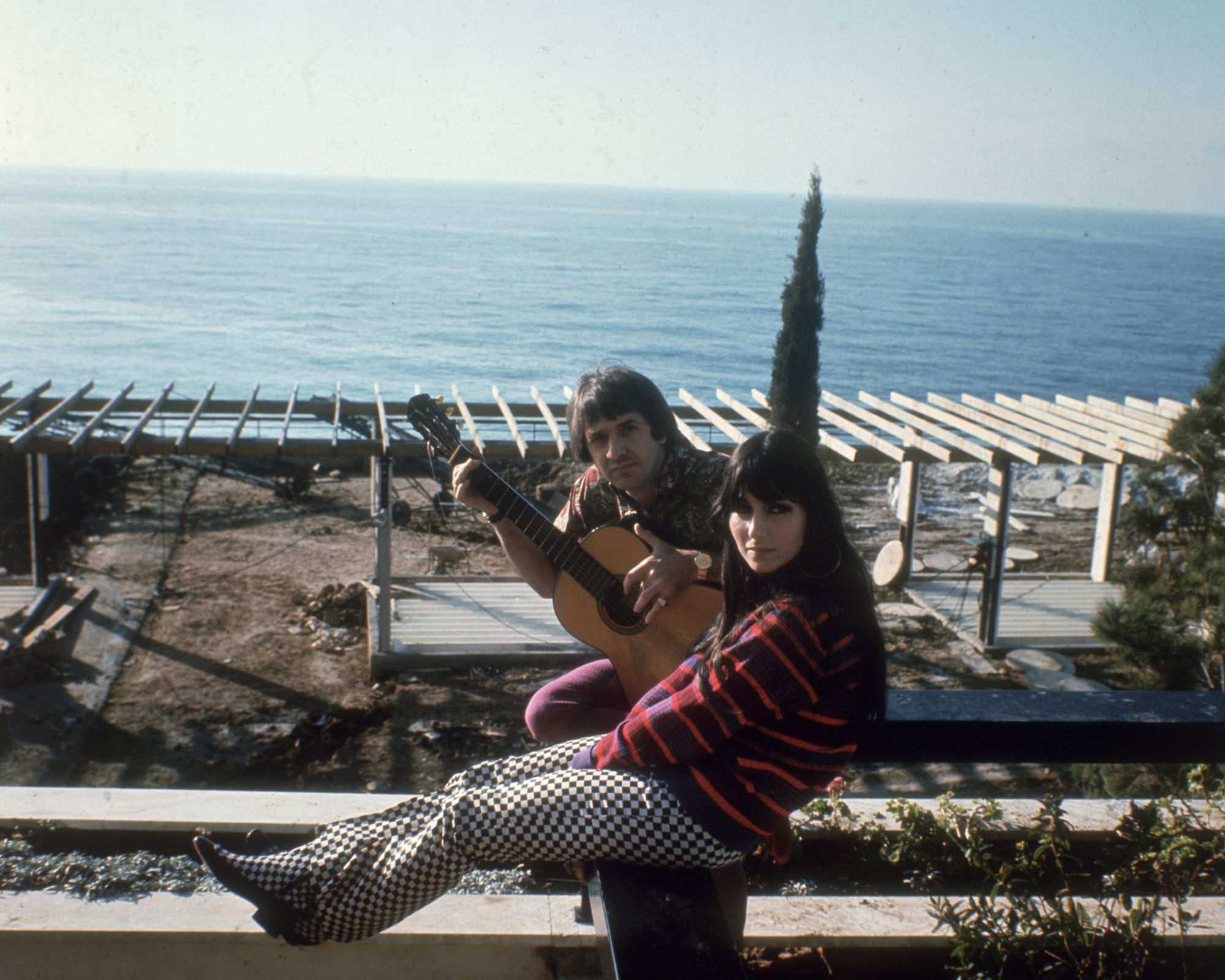sonny and cher at their house 1966
