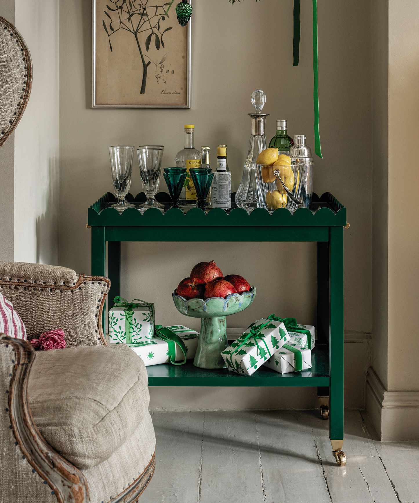 Bar cart ideas for the festive season