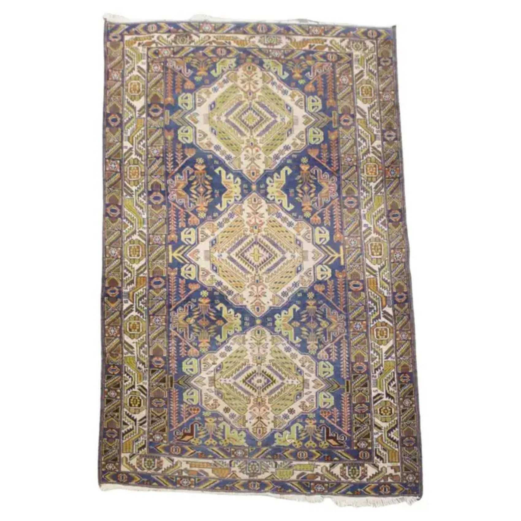 Hand-knotted rug with a beautiful pattern, 195&times;116 cm