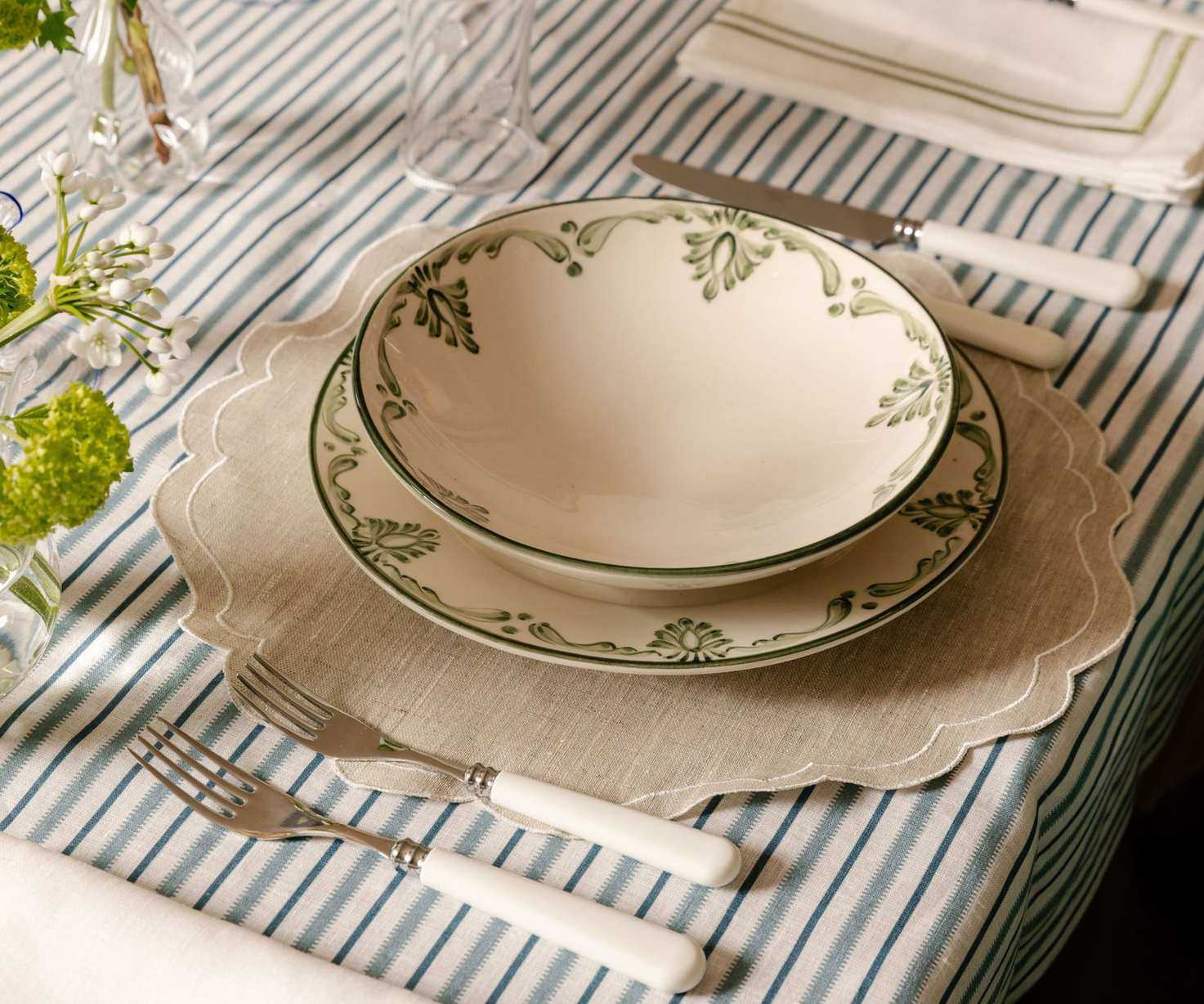 A spring setting tablescape