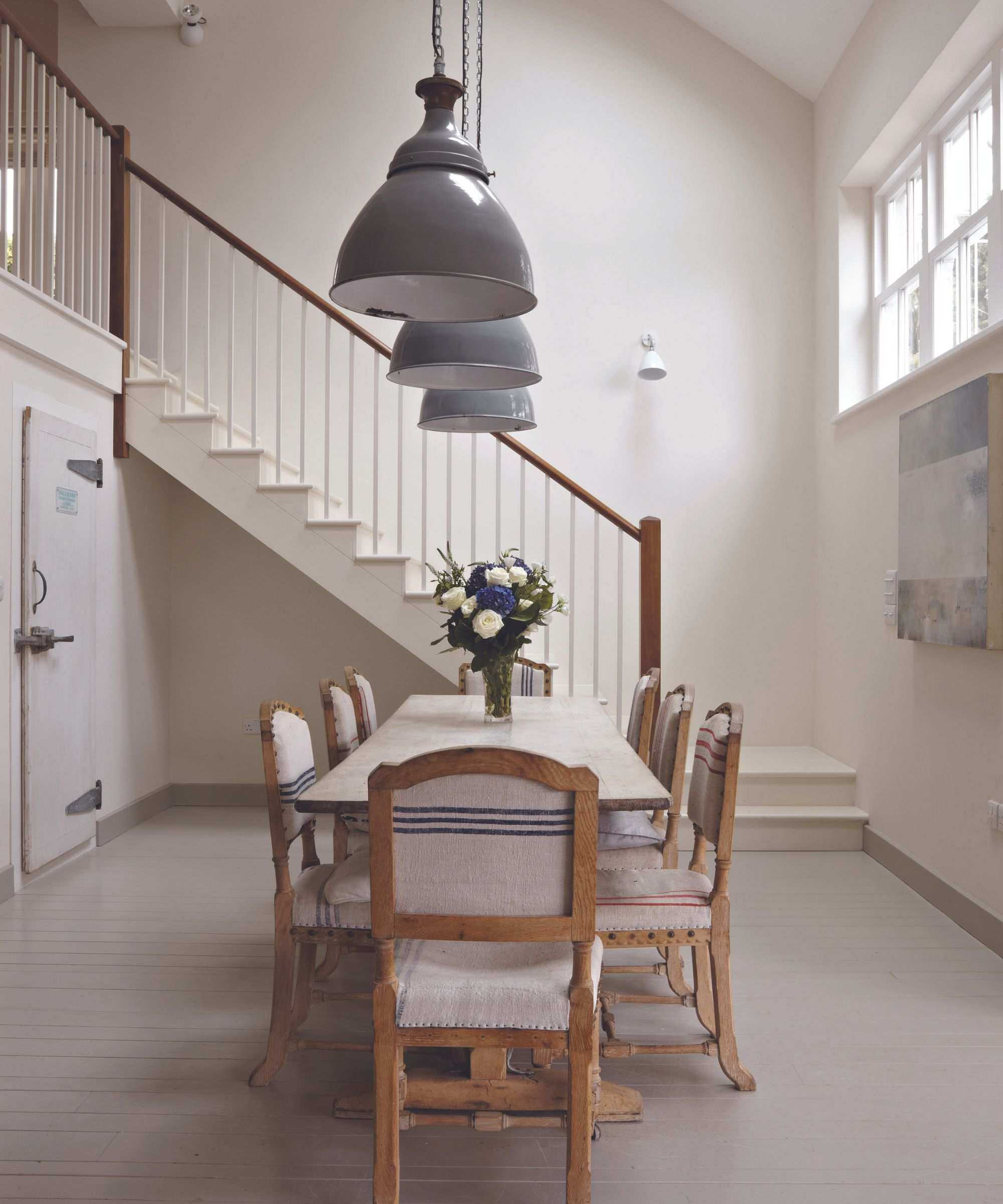 Dining room in Slipper Satin by Farrow &amp; Ball