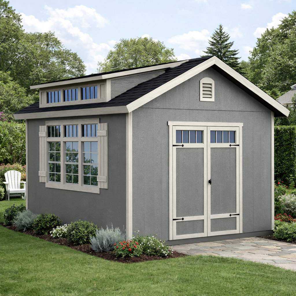 Handy Home Windemere Wood Storage Shed 10 Ft. W X 12 Ft. D &amp; Reviews | Wayfair