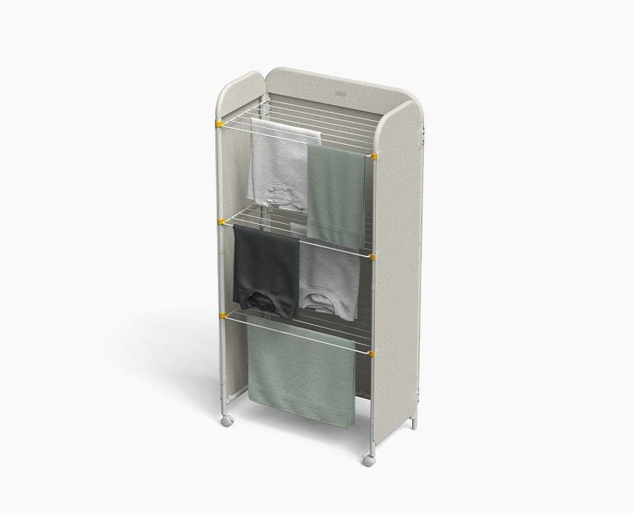 Eclipse&trade; 3-Tier Ecru Clothes Drying Rack With Screen
