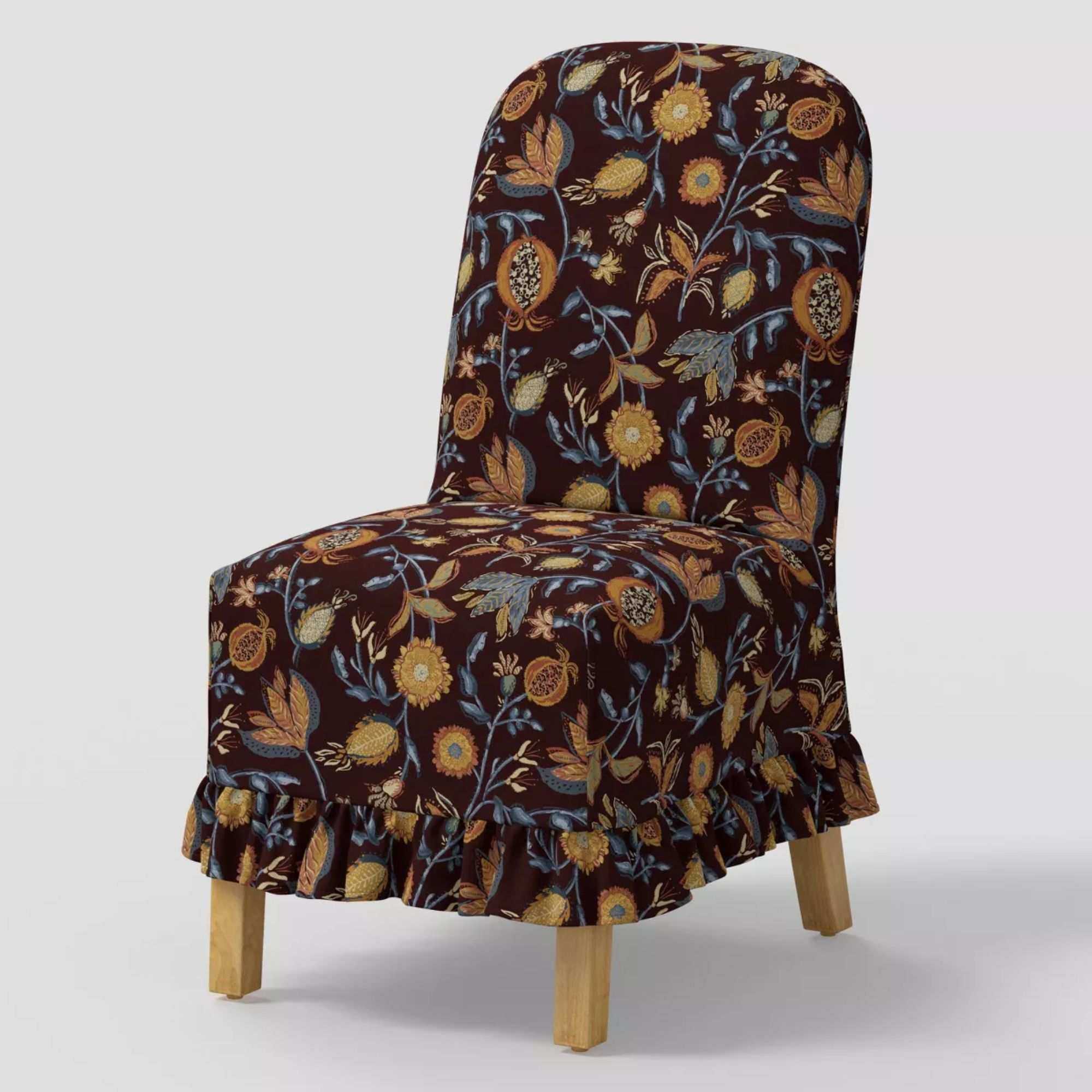 Rounded Back Slipcovered Dining Chair with Ruffle - Threshold&trade;