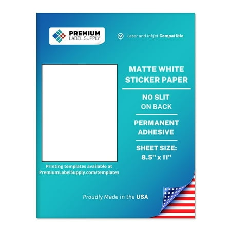 A blue packet of matte labels