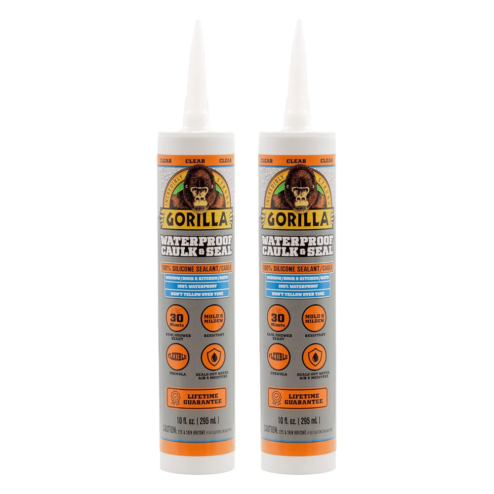 two-pack of Gorilla waterproof caulk &amp; seal