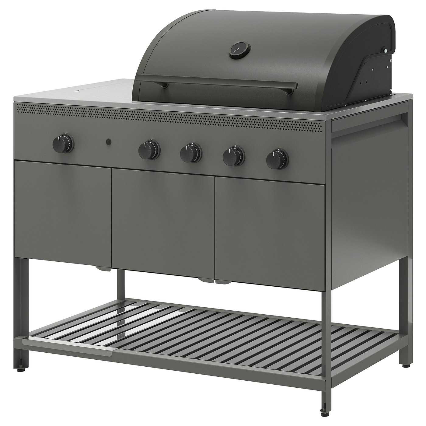 B&Aring;tsk&Auml;r Gas Grill With Side Burner - Outdoor/dark Gray 47 1/4x23 5/8 "