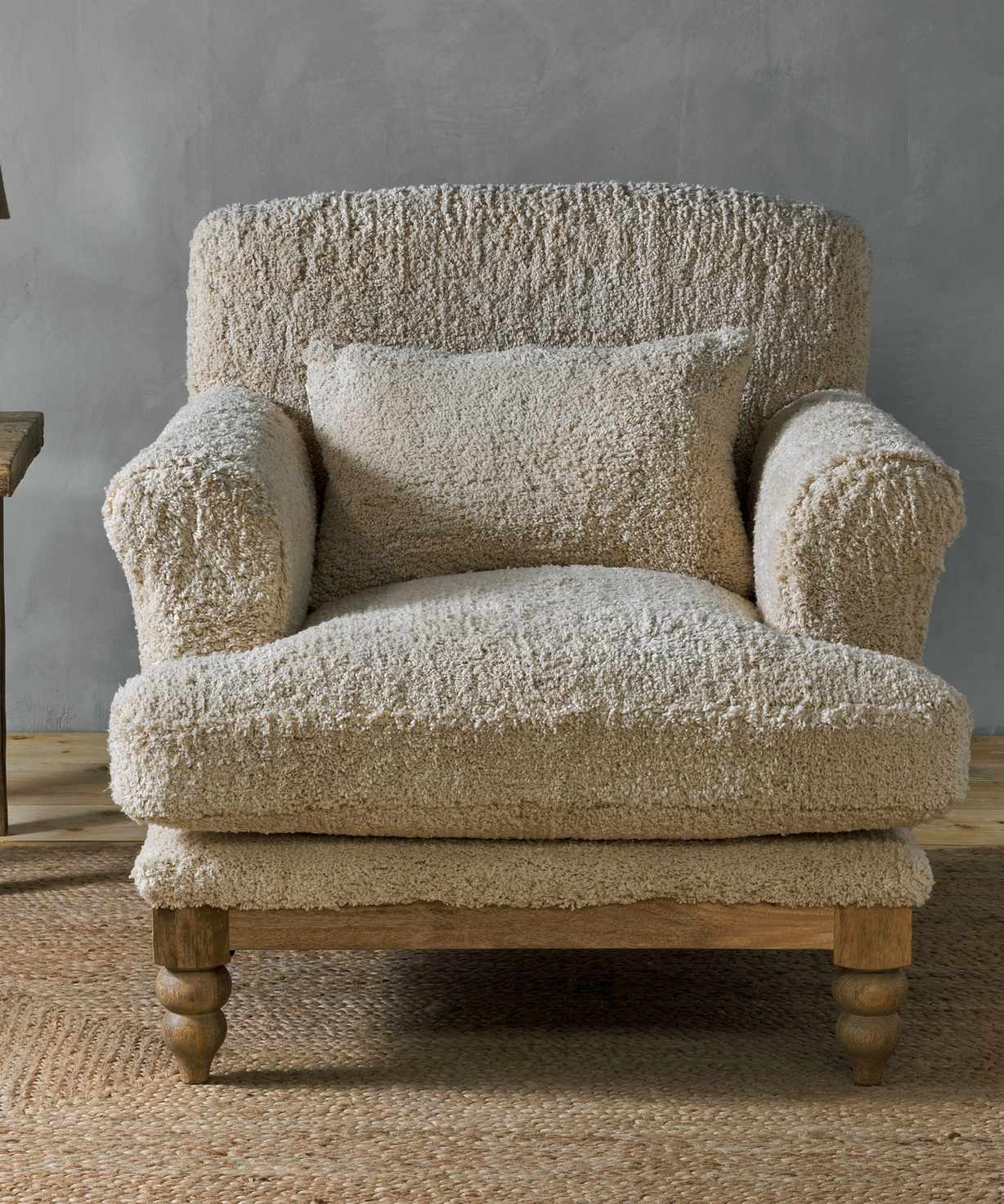 Teddy boucle armchair