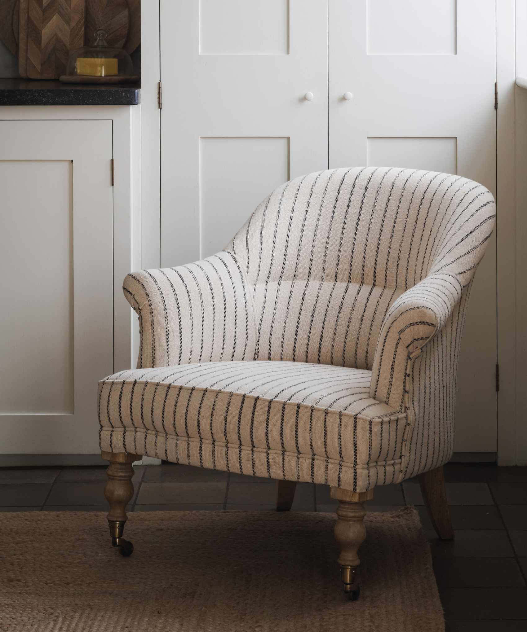 Striped armchair