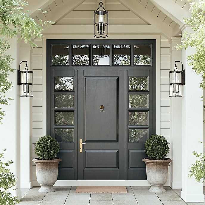 black front door