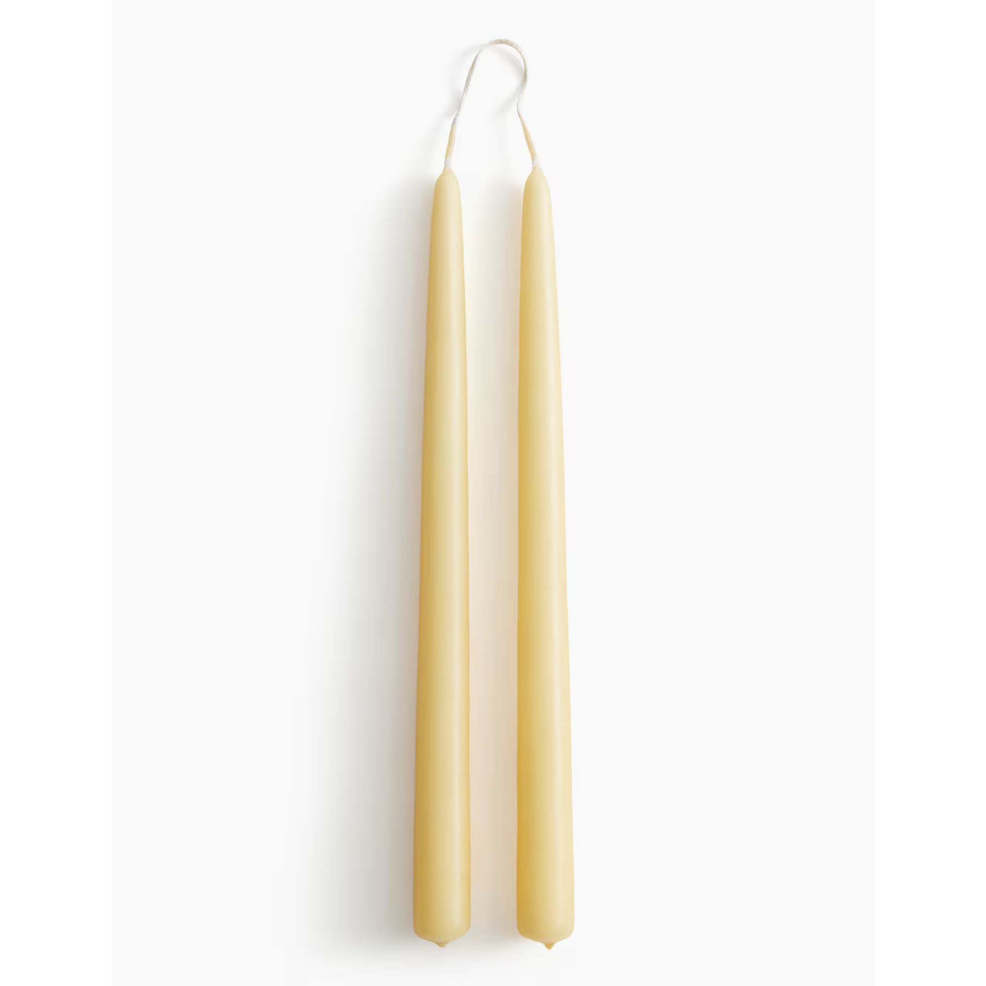 Light Yellow 2-pack Tapered Candles