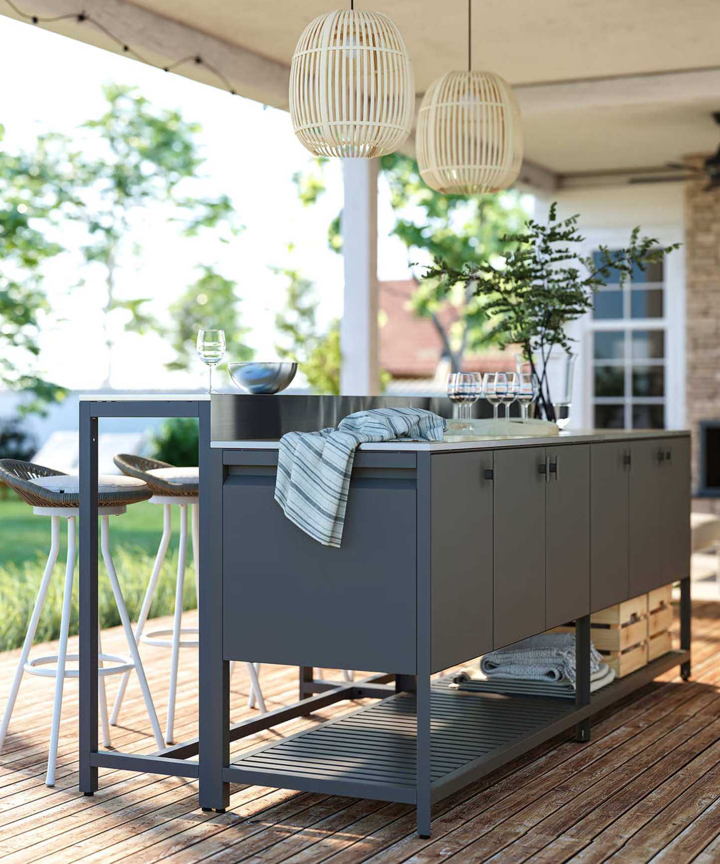 Ikea's B&Aring;TSK&Auml;R Outdoor Kitchen Island