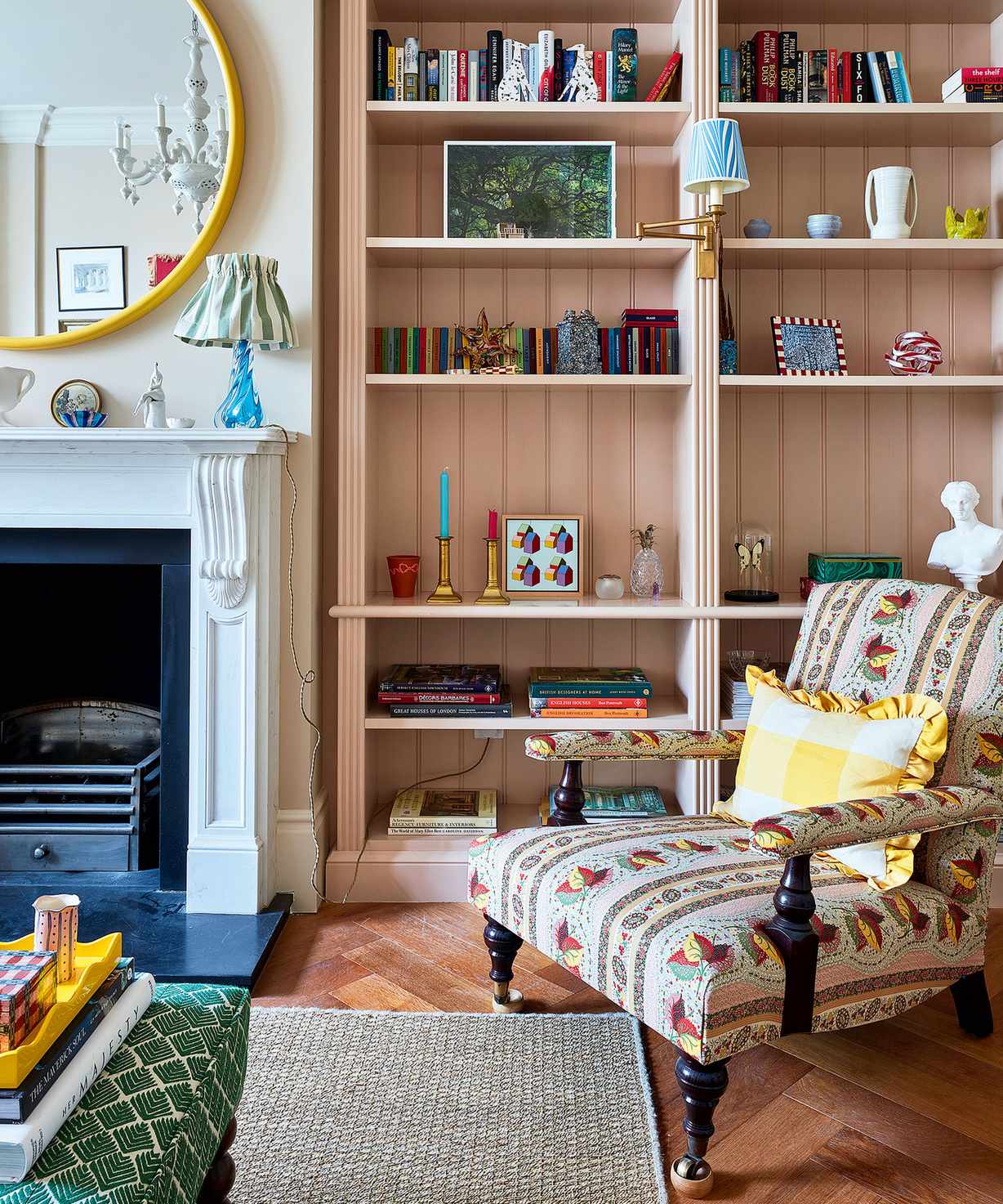 Luxury living room with upholstered furniture