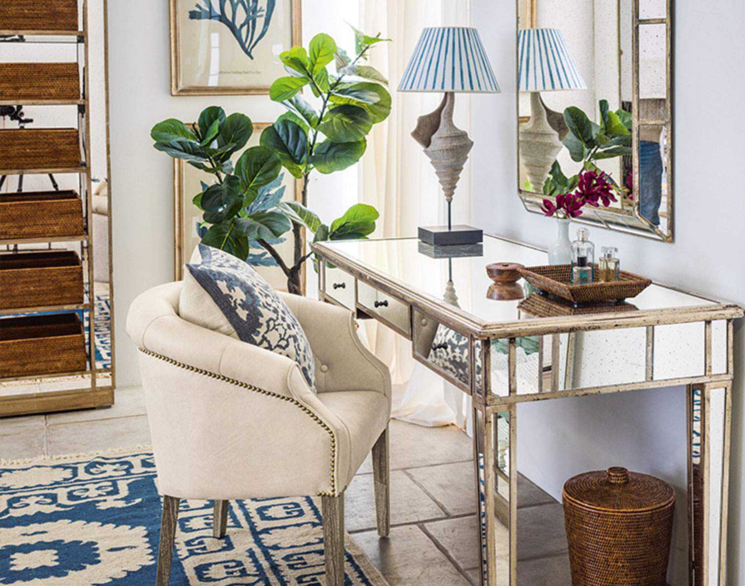 Hidden desk that is also a dressing table