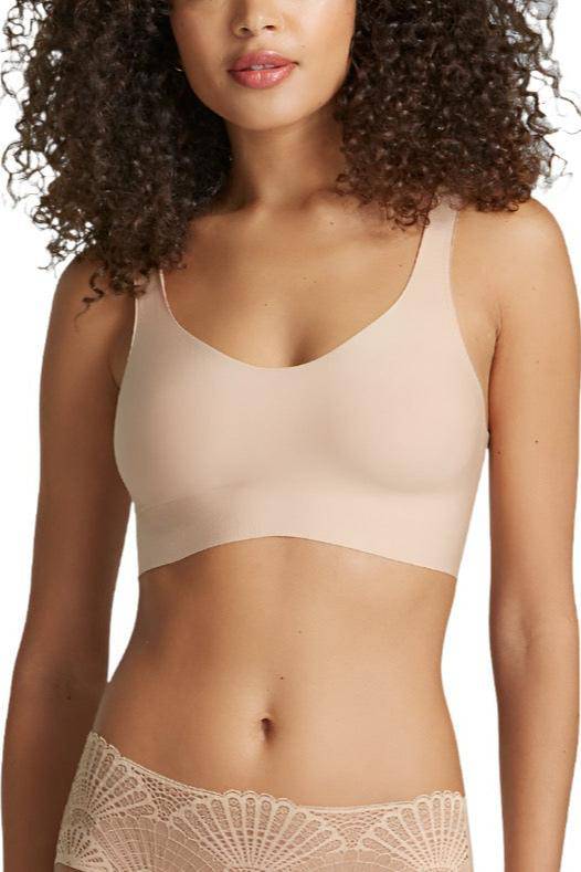 nude supportive wireless bra