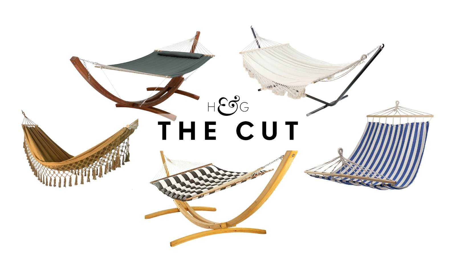 an assortment of outdoor hammocks