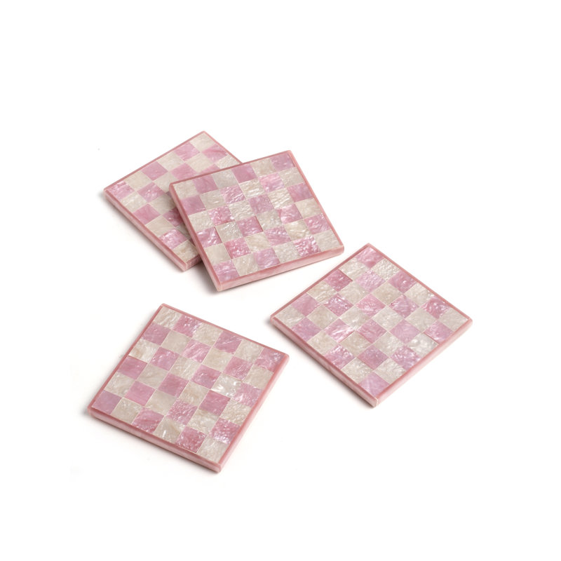 Latitude Run&reg; Handmade Resin Coaster's Set of 4 &amp; Reviews | Wayfair