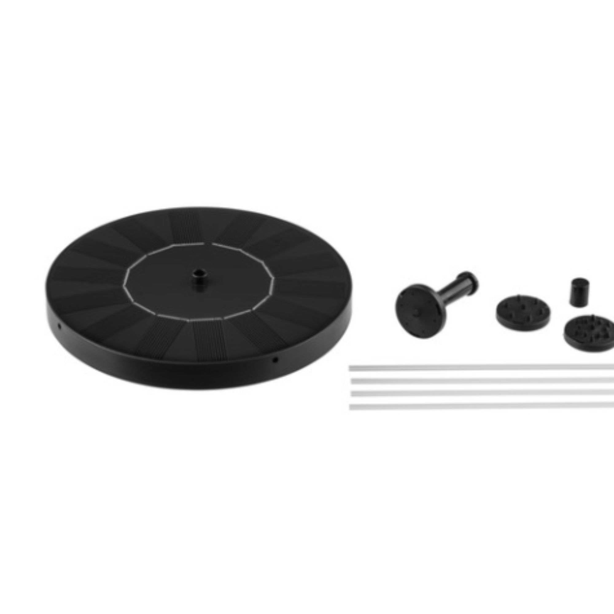 Black solar fountain kit